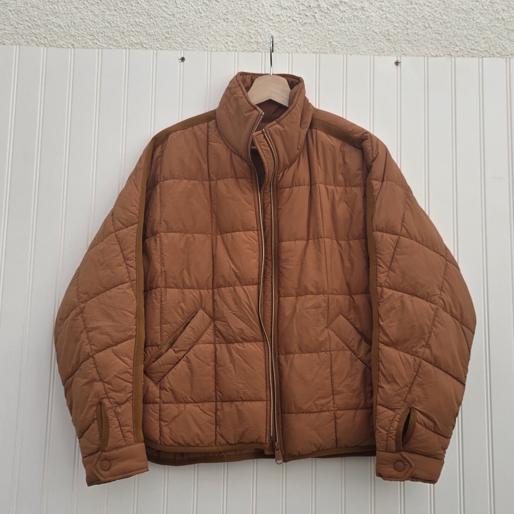 Free People FP movement Pippa Packable Puffer Jacket In Toasted Coconut XS